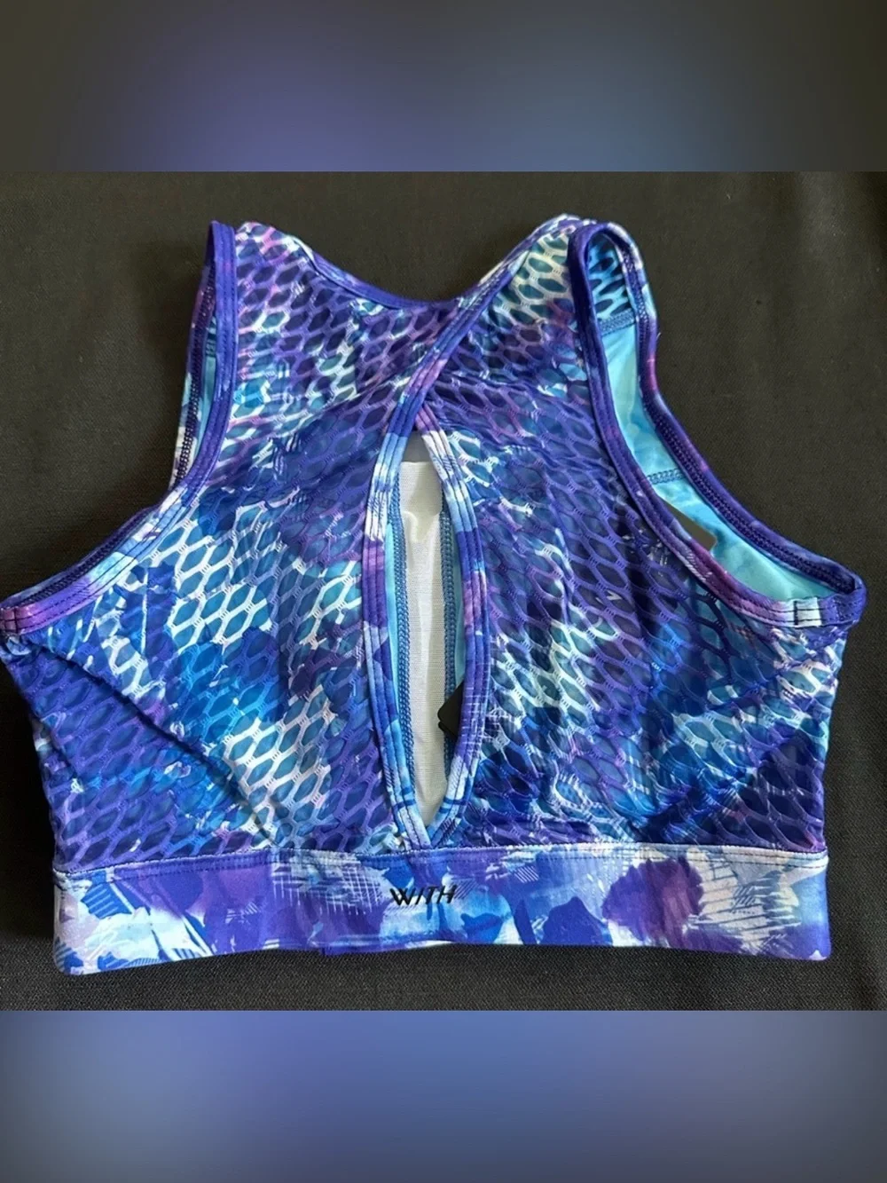 Peloton Blue Moves 2pc Matching Bra & Reversible Legging Set New